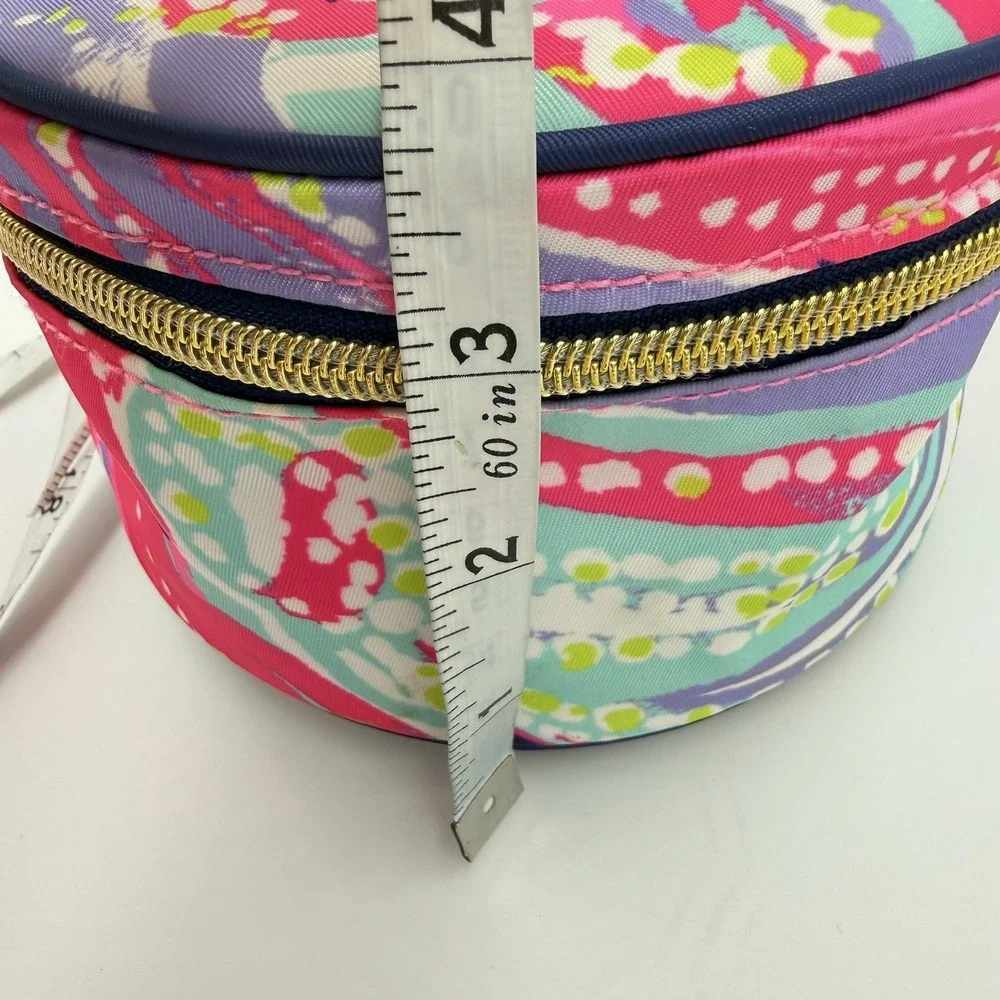 Lilly Pulitzer Pouch Drawstring & Zipper Makeup Bag Dragonfruit Oh My Guava 2 pc
